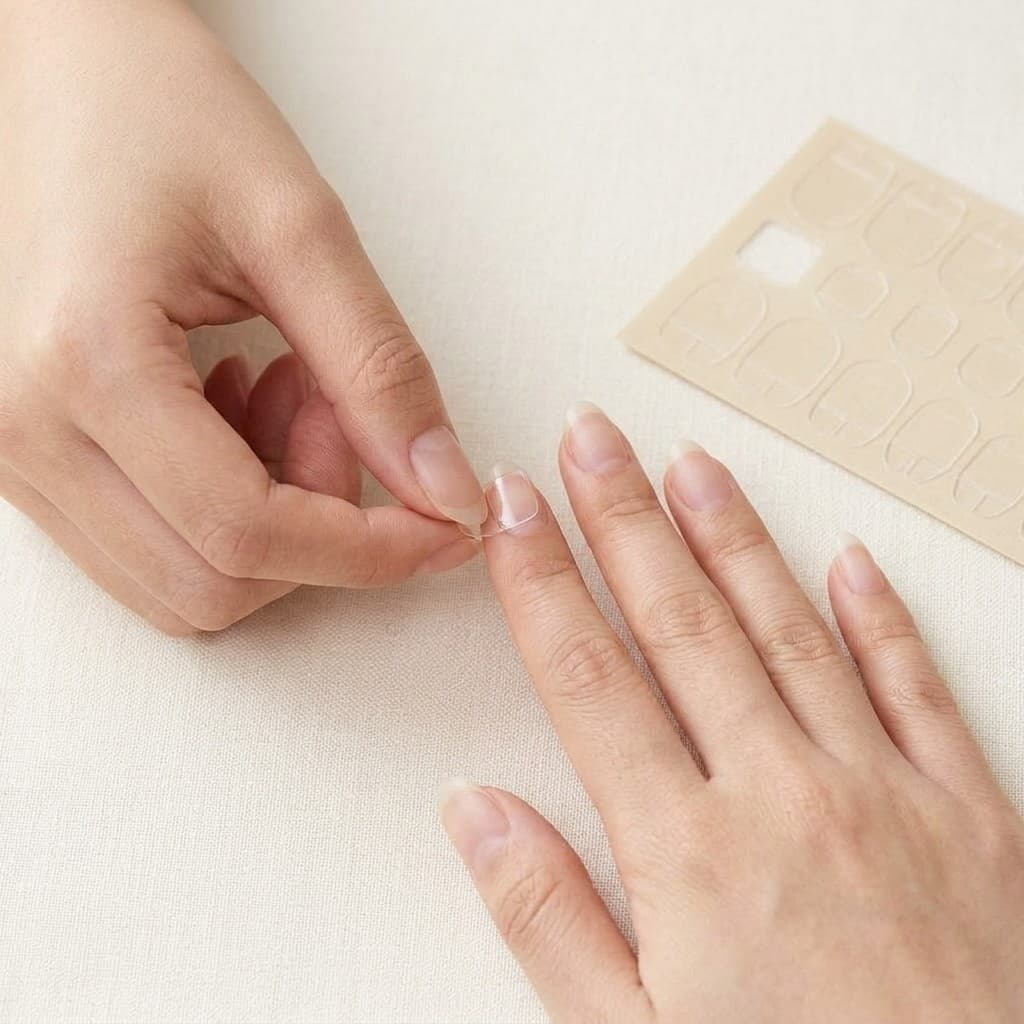 Apply an adhesive tab