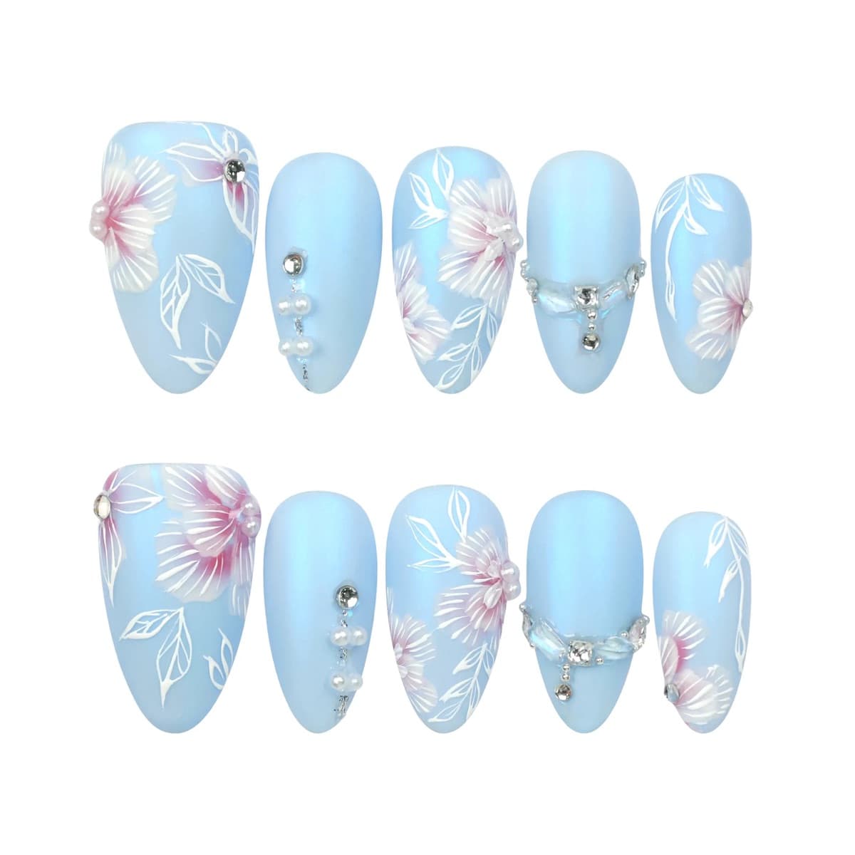 Blue Floral Diamond – image 6
