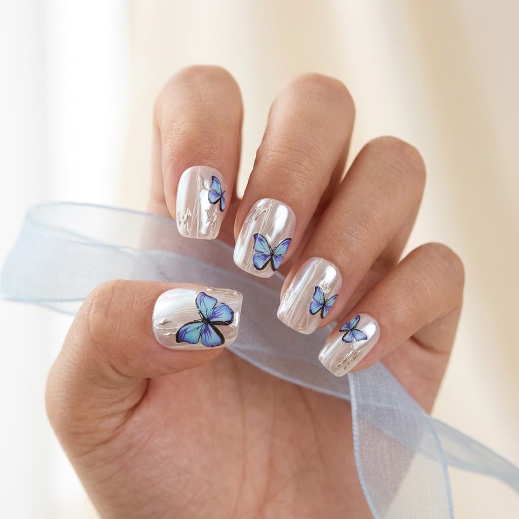 Butterfly Light press-on nails