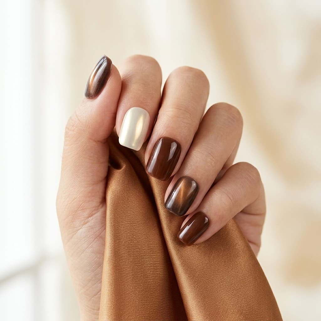 Caramel Glaze press-on nails