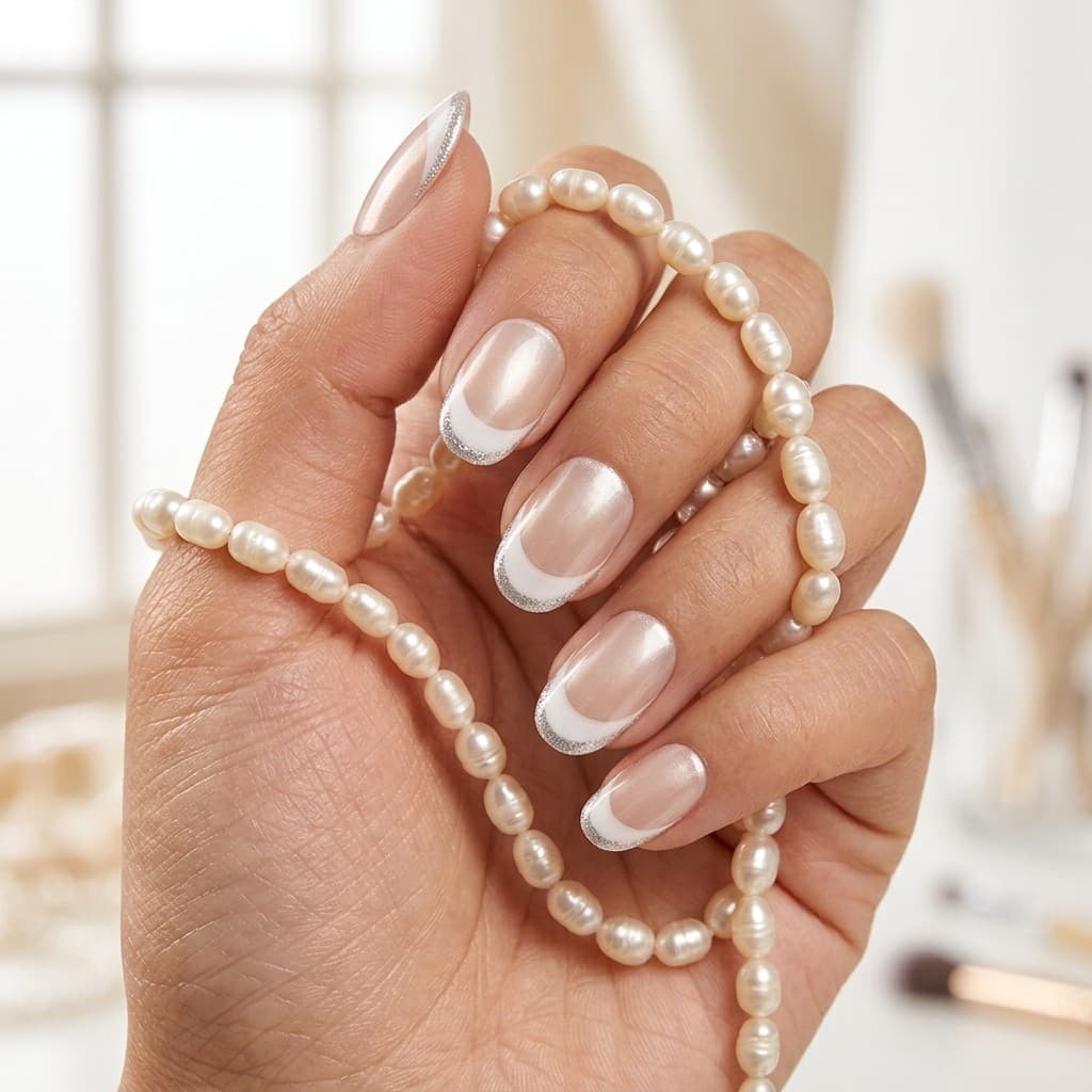 Champagne Shimmer press-on nails