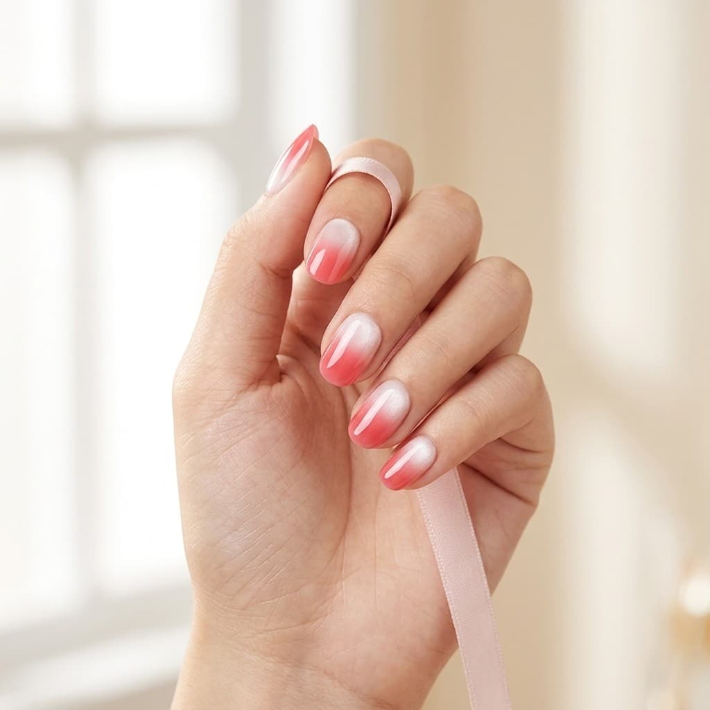 Coral Whimsy press-on nails