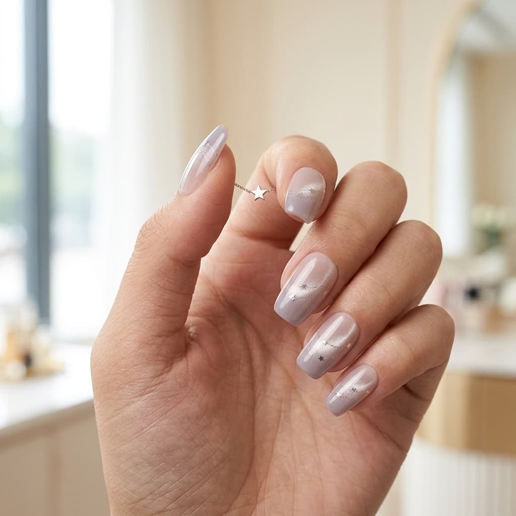 Eclipse Stars press-on nails