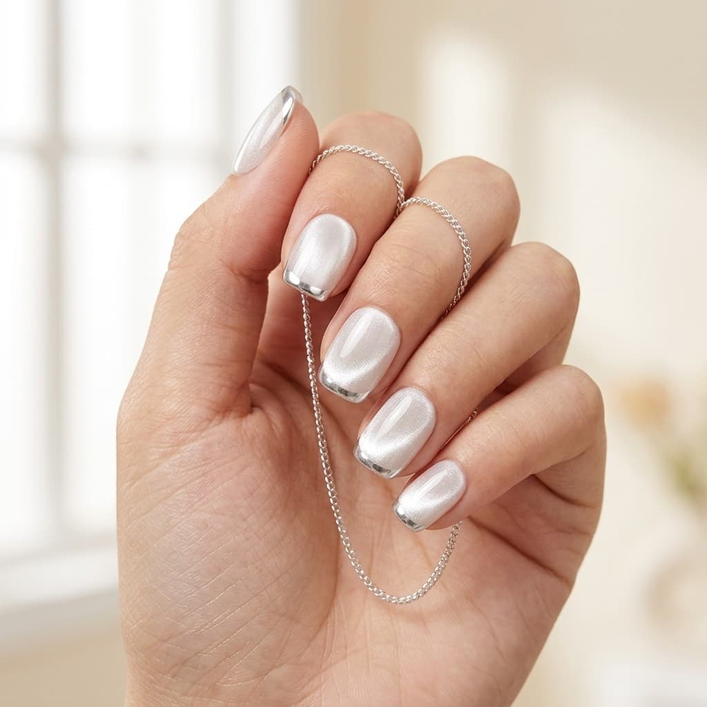 Frosted Glare press-on nails