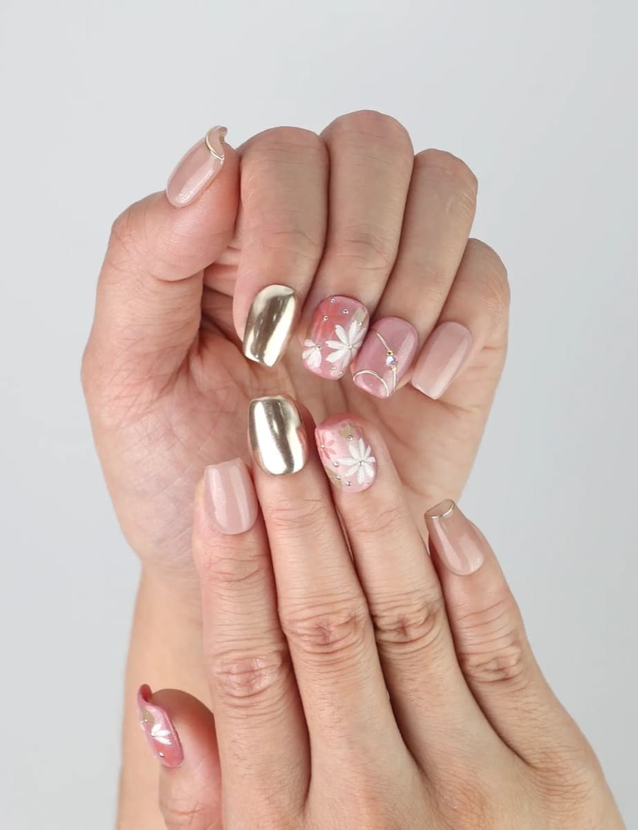 Blush Metallic Bloom – image 3