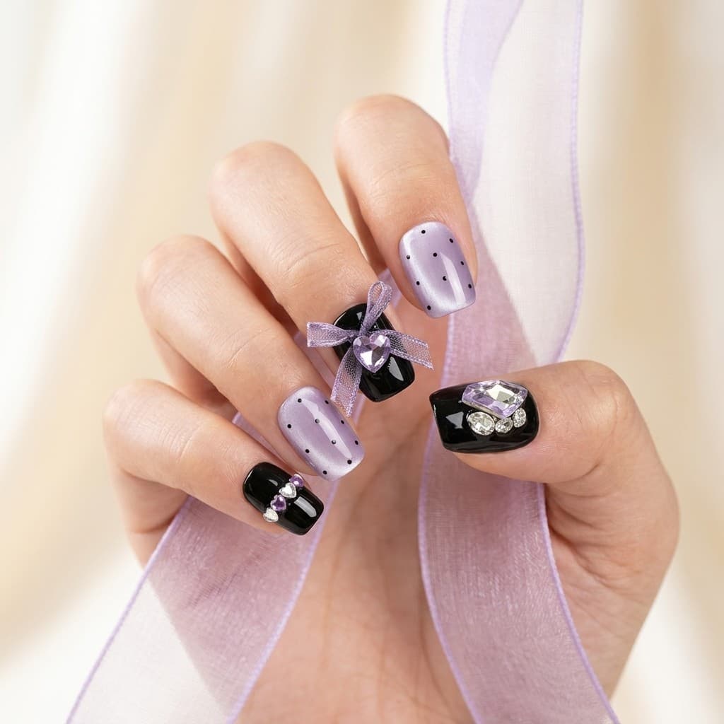 Lavender Crush press-on nails
