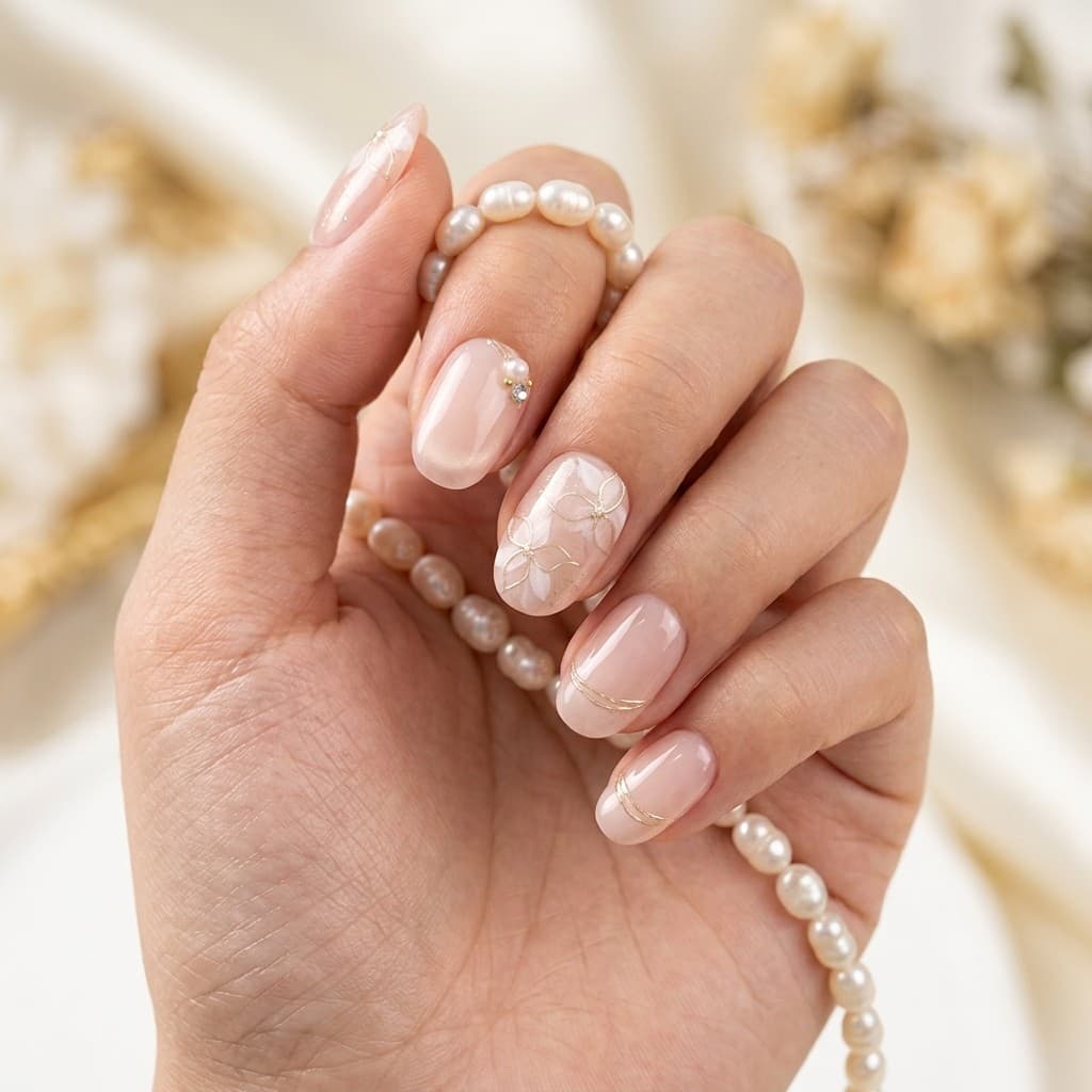 Lucid Petals press-on nails
