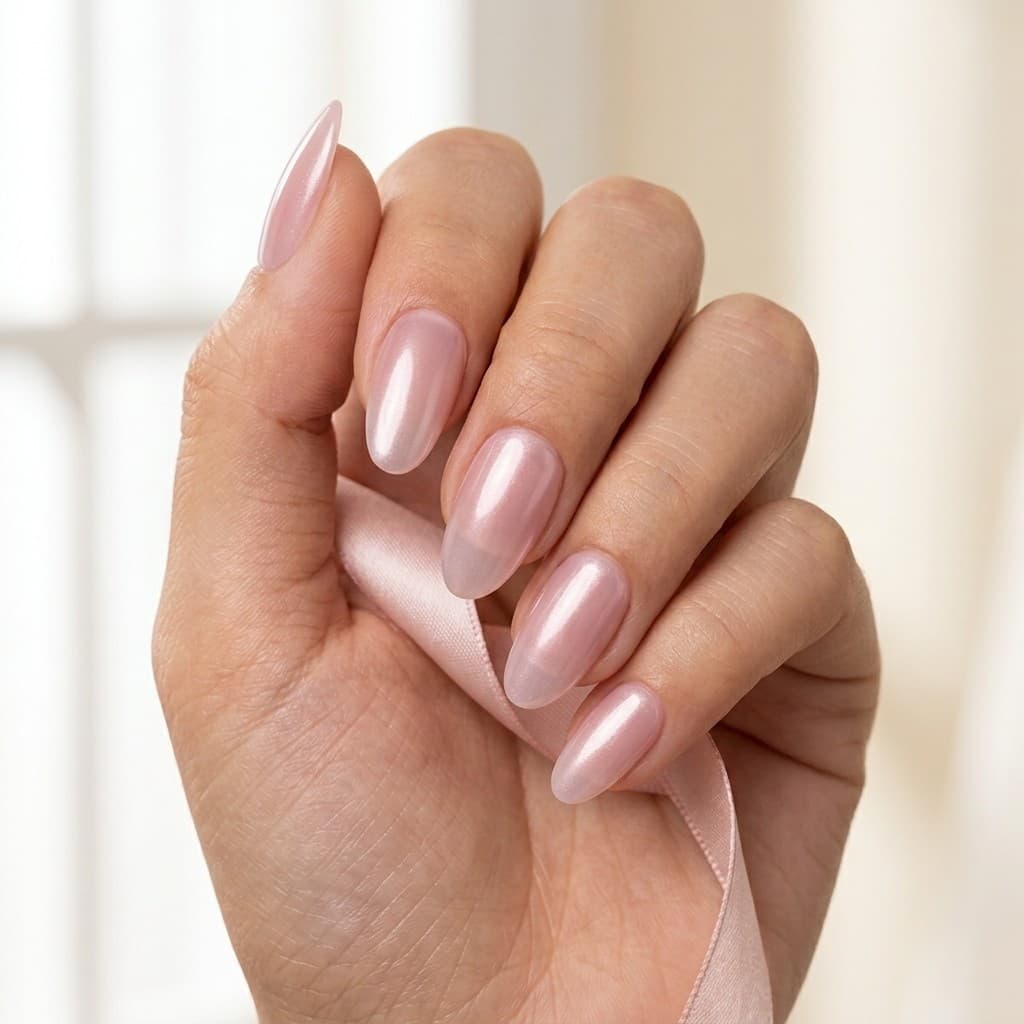 Mauve Shine press-on nails
