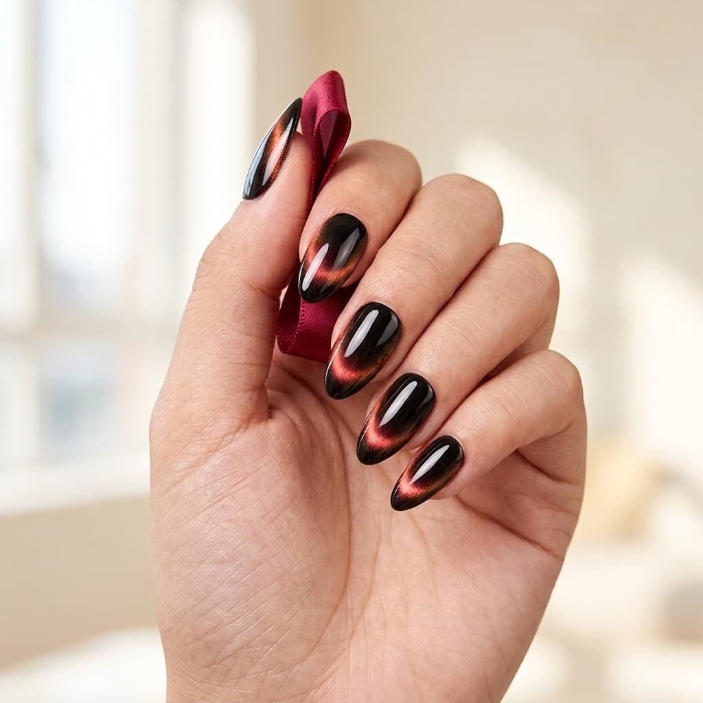 Noir Fade Tips press-on nails