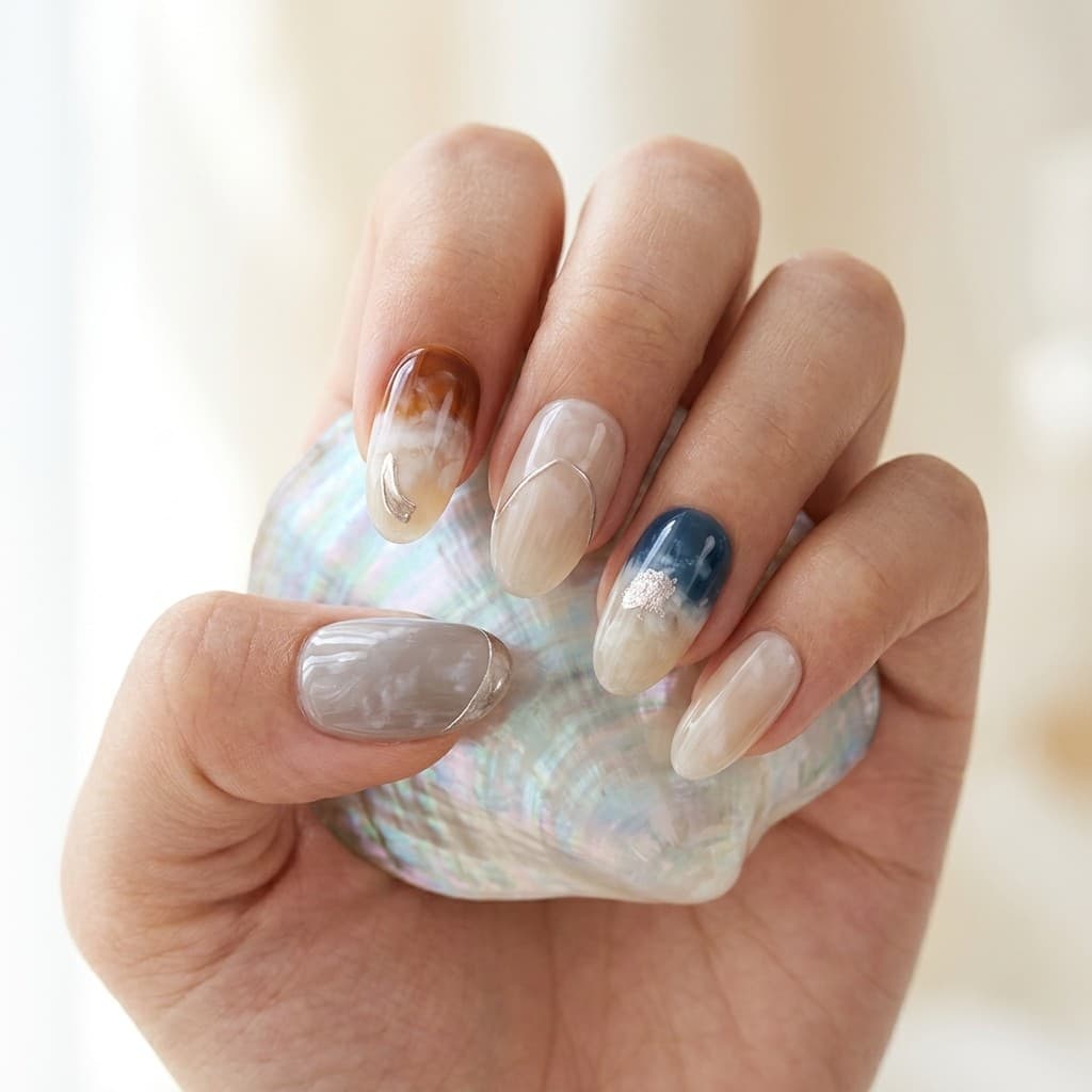 Oceanic Essence press-on nails