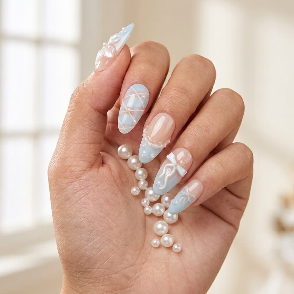 Pastel Peta press-on nails