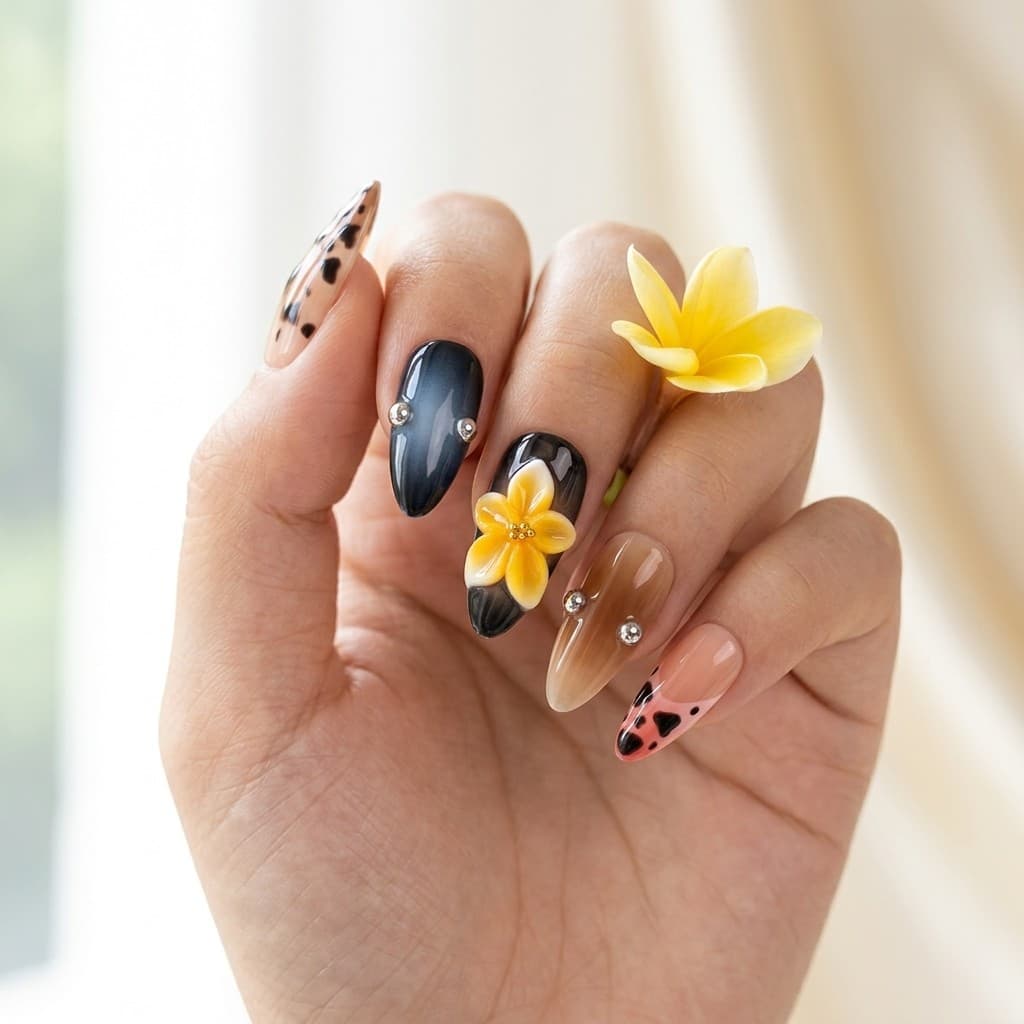 Radiant Bloom press-on nails