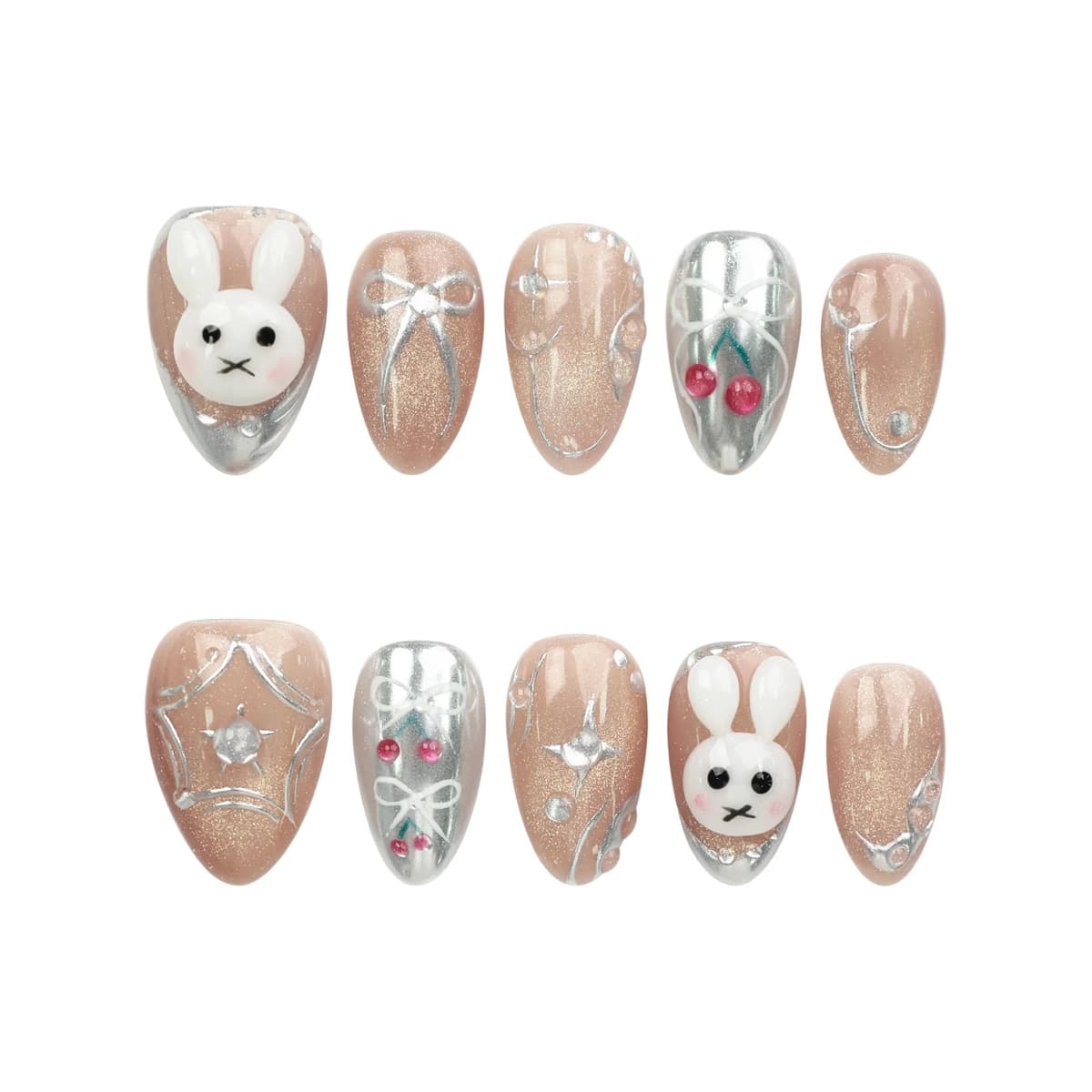 Silver Glitter Bunny – image 6