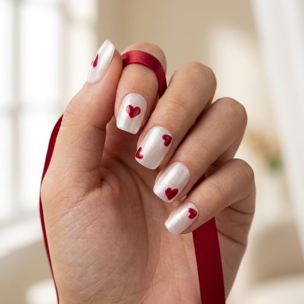 Sparkle Love press-on nails