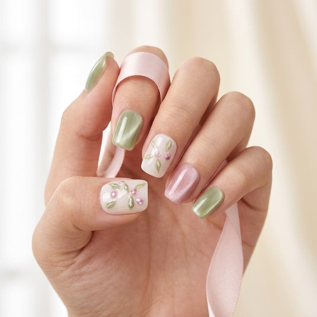 Spring Buds press-on nails