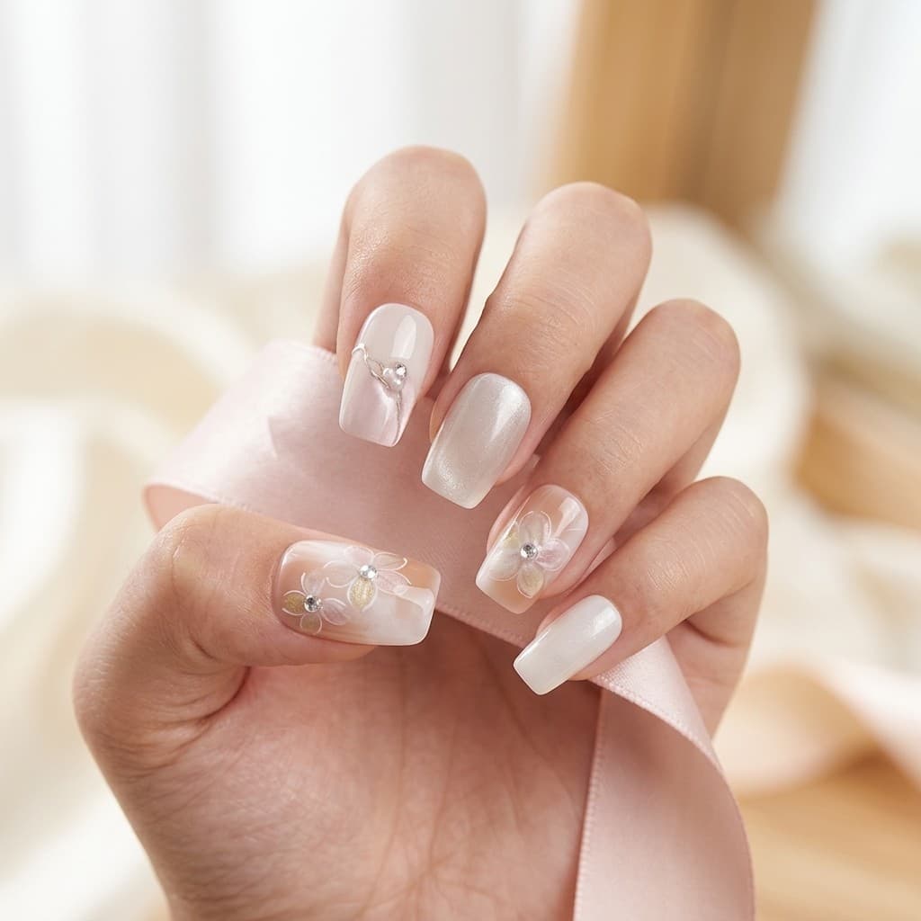 Twilight Bloom press-on nails