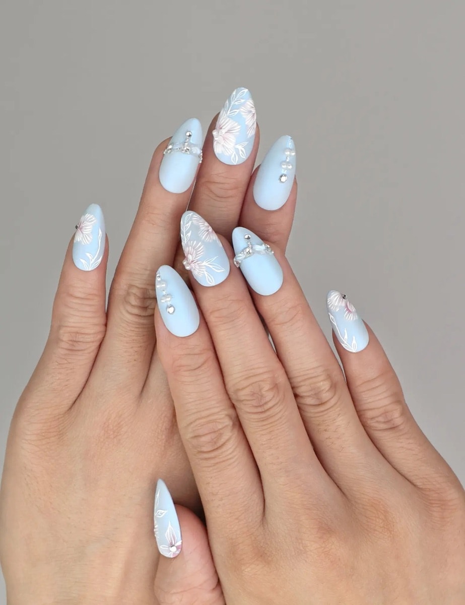 Blue Floral Diamond – image 2