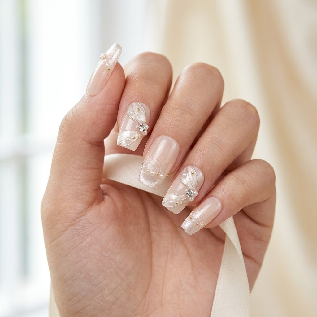 Butterfly Grace press-on nails