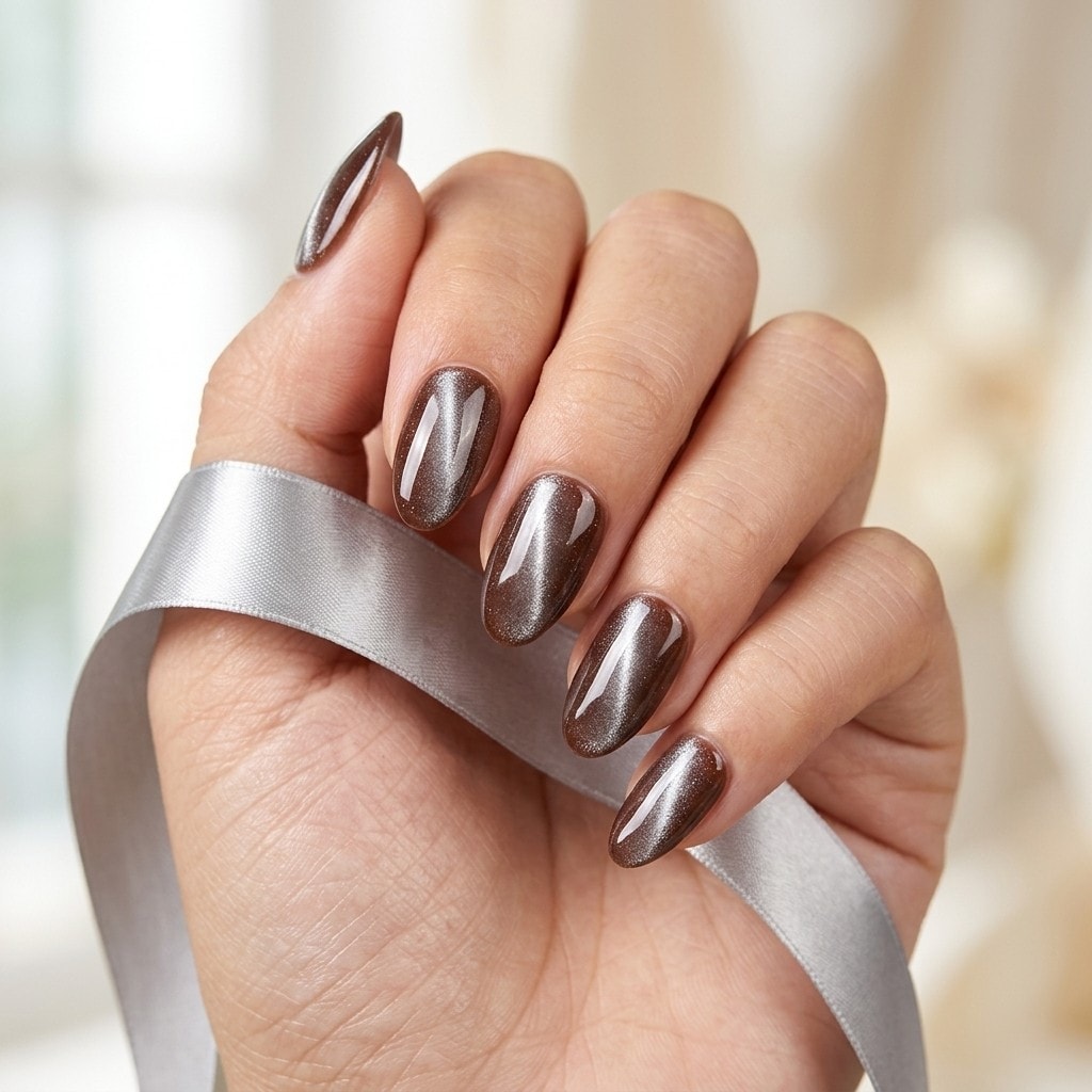 Chestnut Tone press-on nails