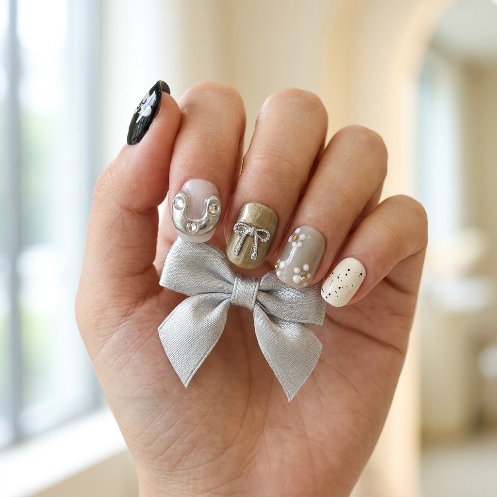 Chic Doodle press-on nails