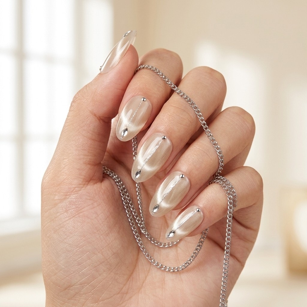 Clean Sand press-on nails