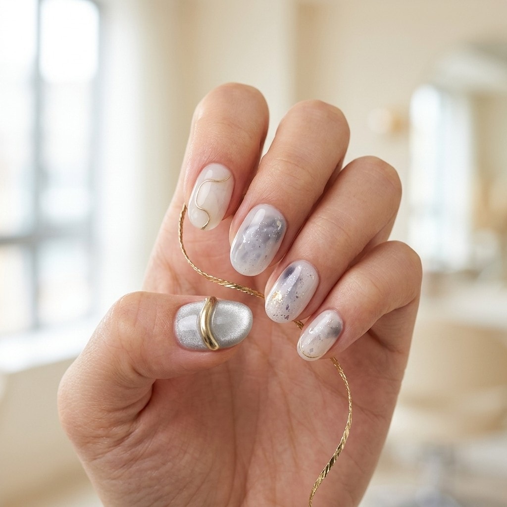 Clear Gleam press-on nails