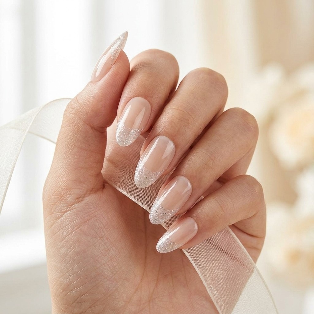 Crystal Whisper press-on nails