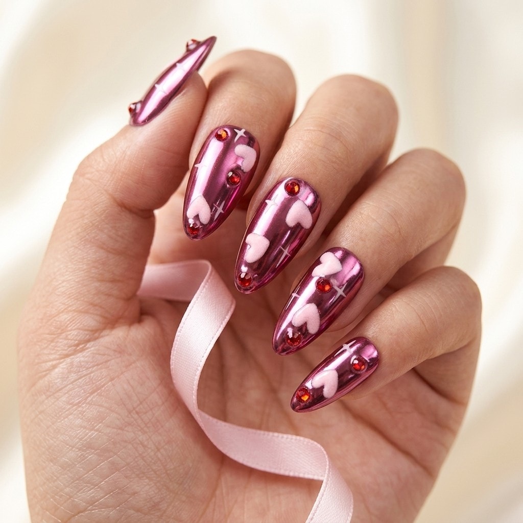 Cupid's Curve press-on nails