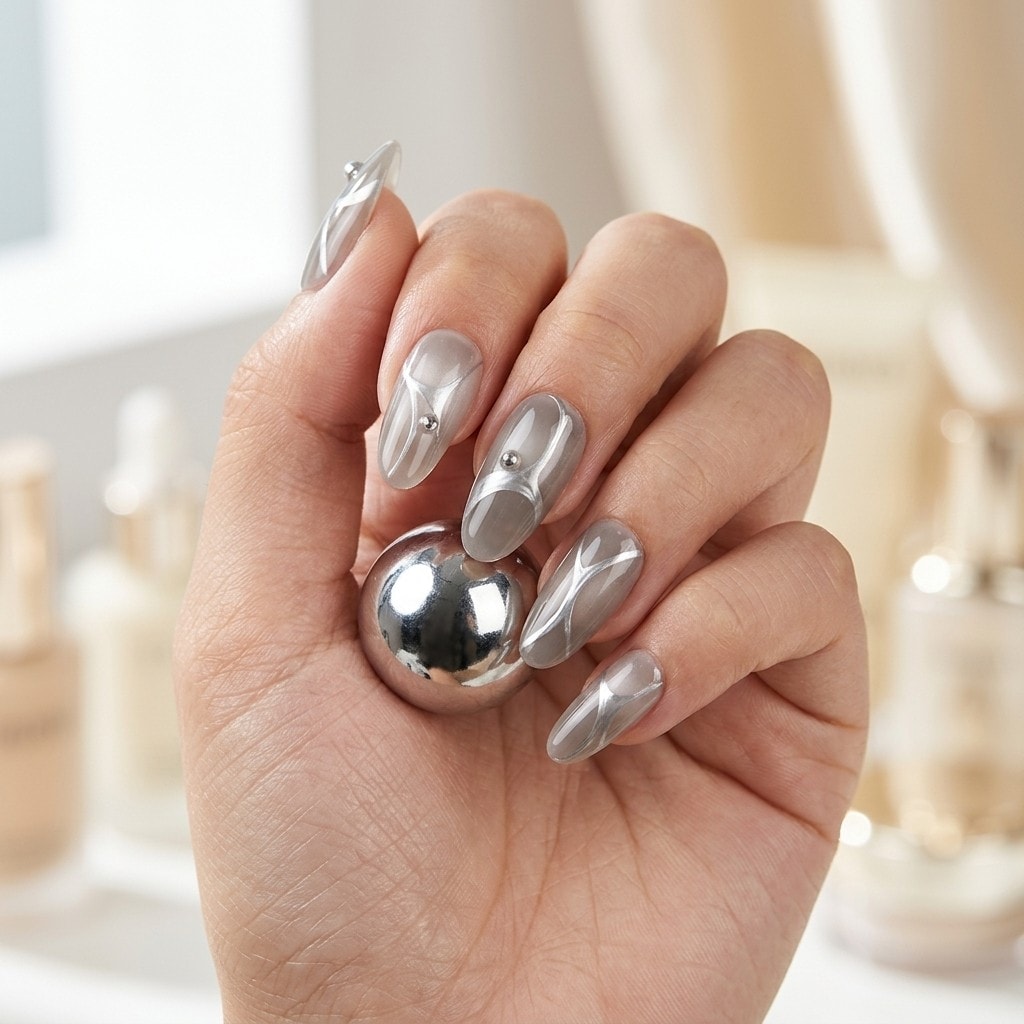Cyber Shadow press-on nails