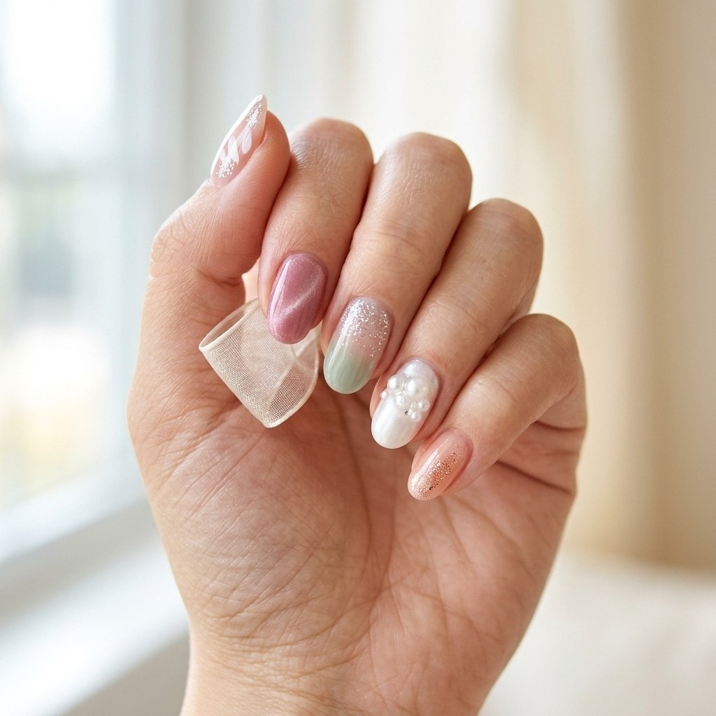 Dusk Butterfly press-on nails