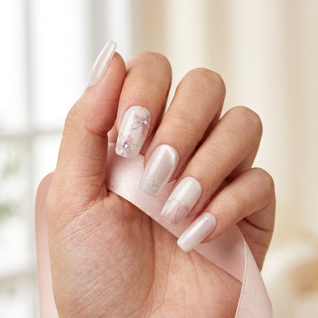 Flora Sheen press-on nails