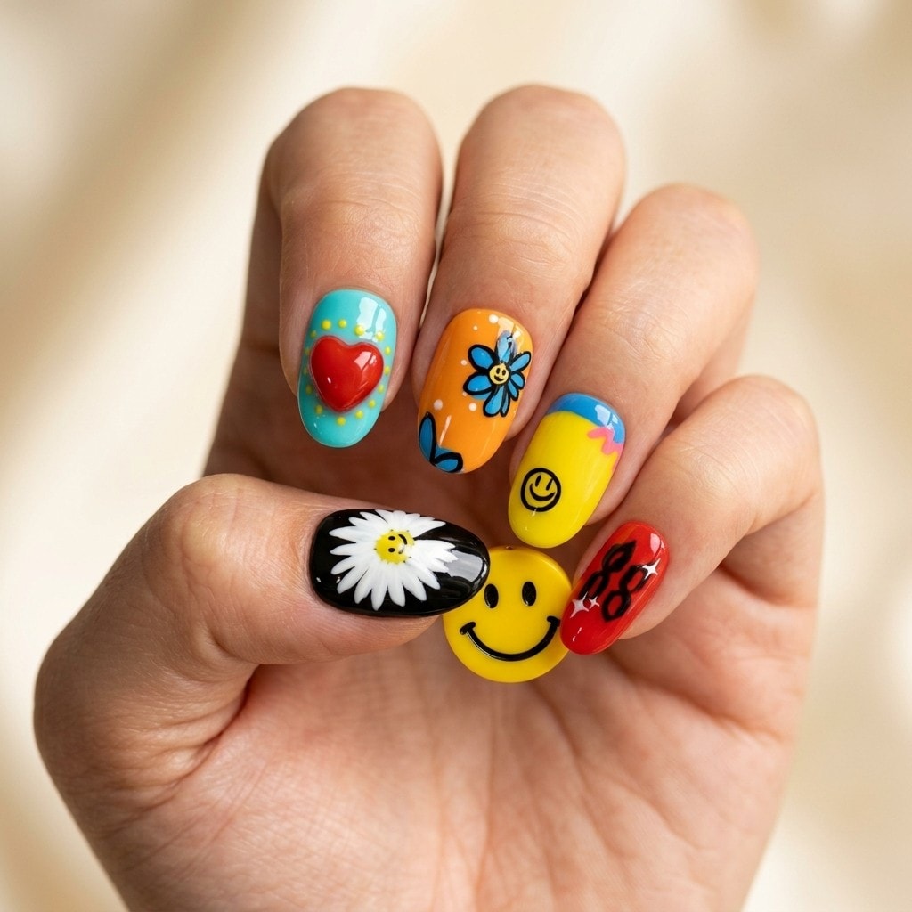 GD Vibes press-on nails