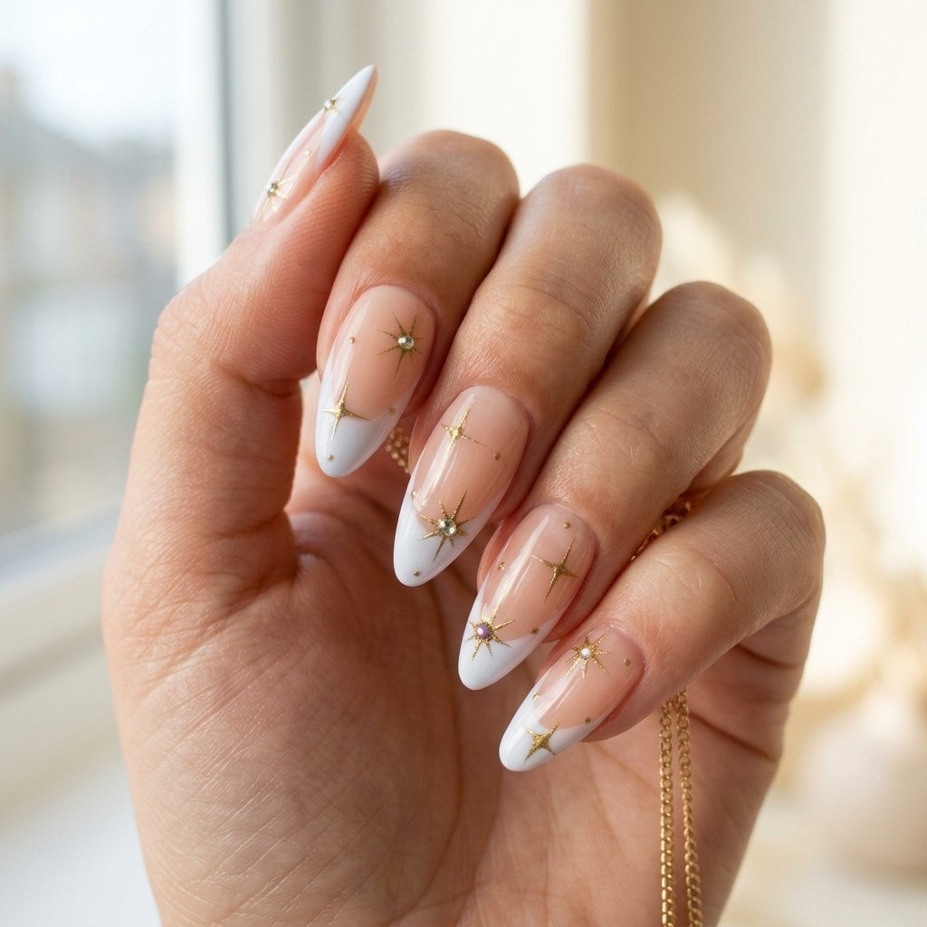Celestial Starlight French press-on nails