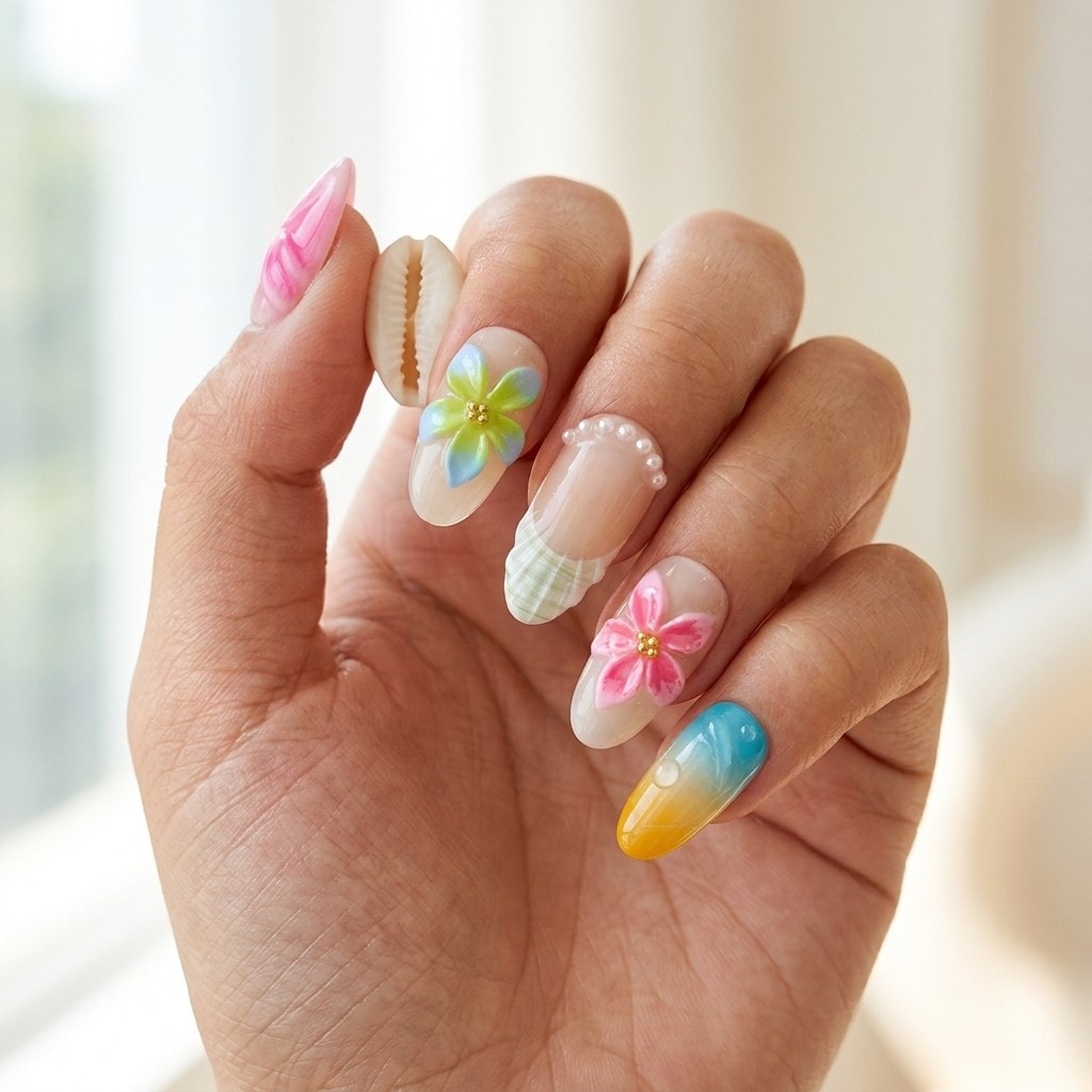 Gradient Fantasy press-on nails