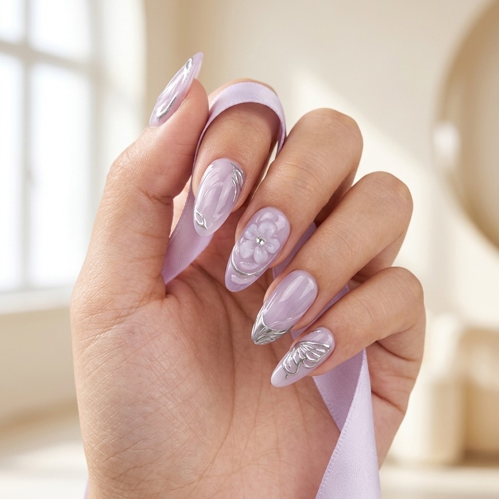 Lavender Slumber press-on nails