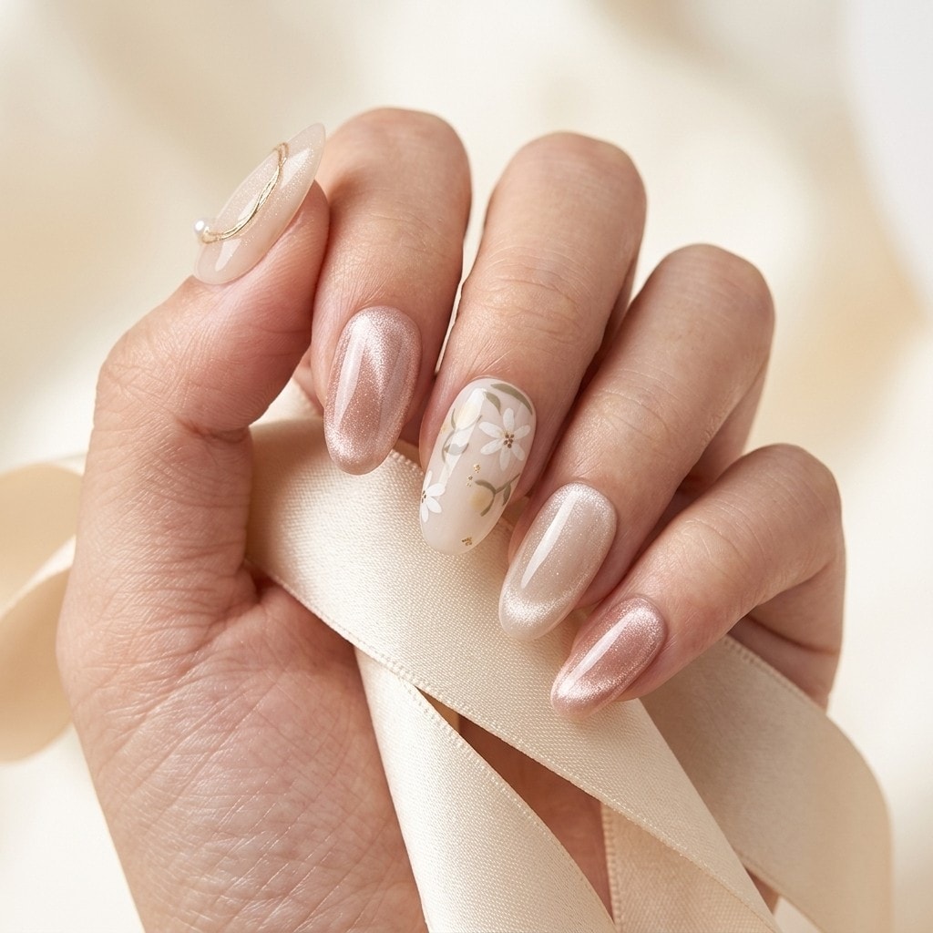 Lunar Petal press-on nails