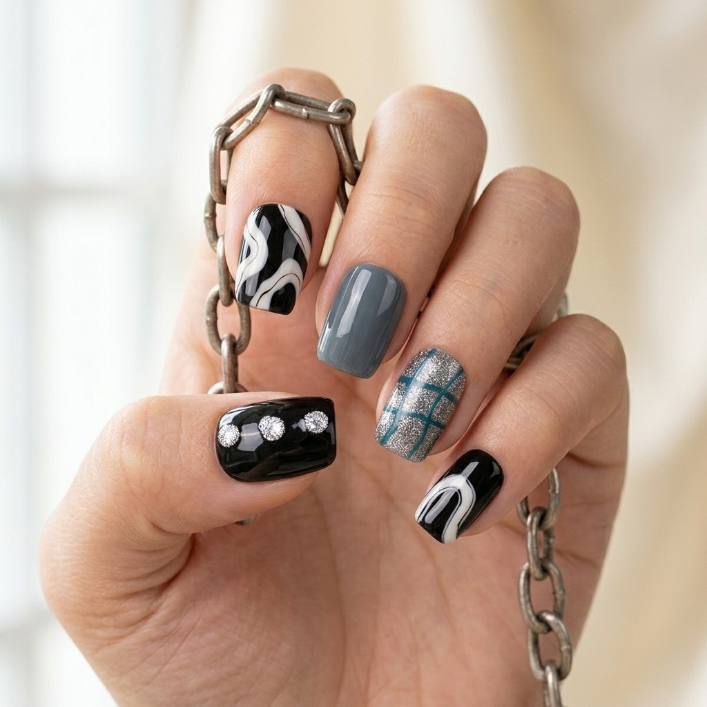 Mystic Swirl press-on nails