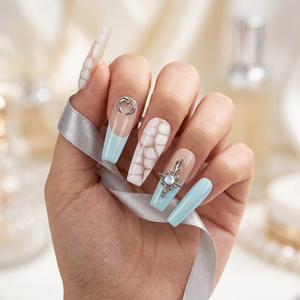 Pastel Rhythm press-on nails
