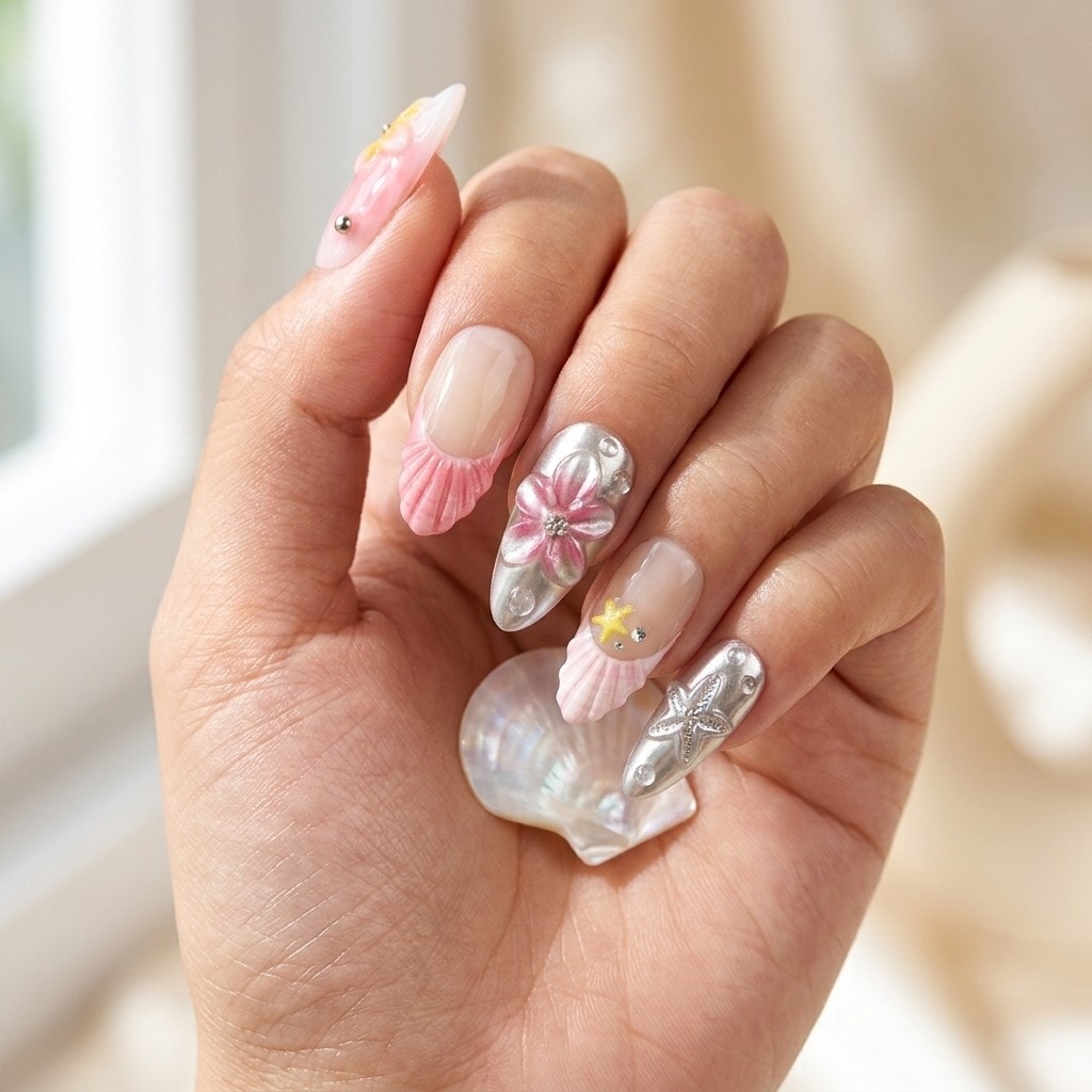 Seaside Tropic Dream press-on nails