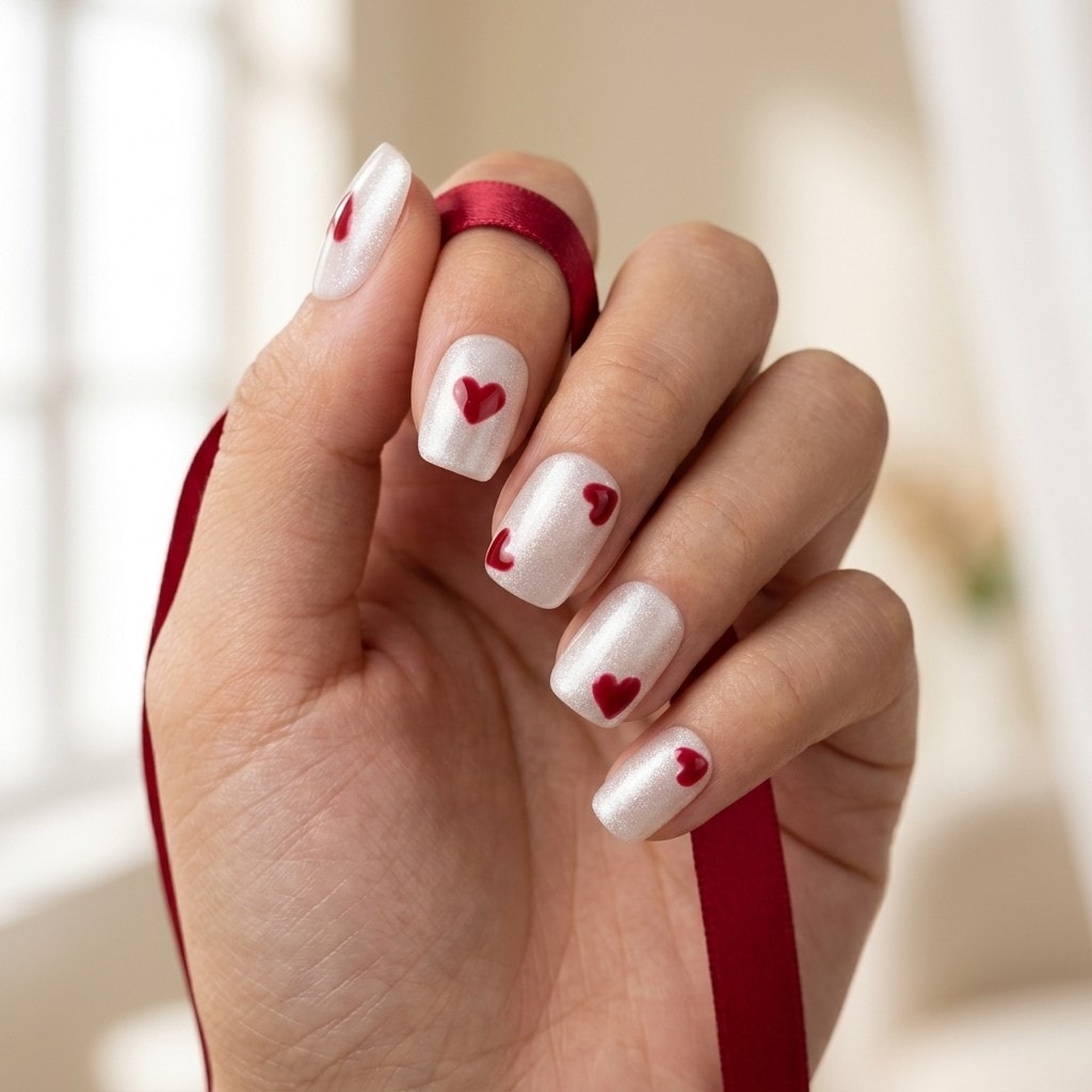 Sparkle Love press-on nails