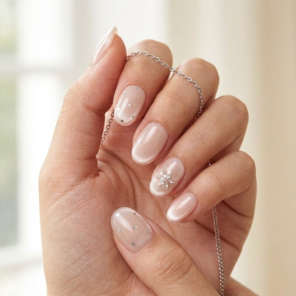 Starlight Nude press-on nails