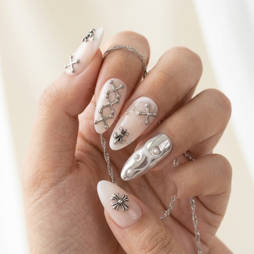 Subtle Knots press-on nails