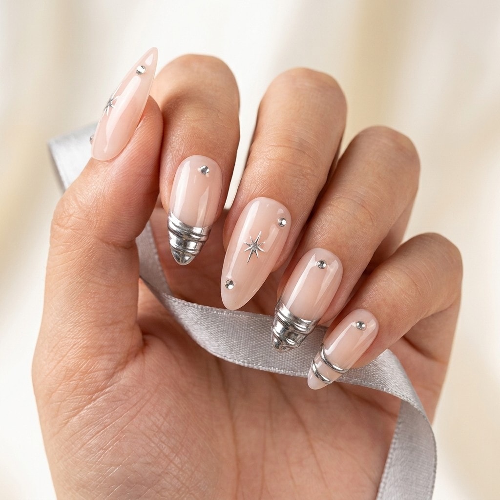 Subtle Spark press-on nails