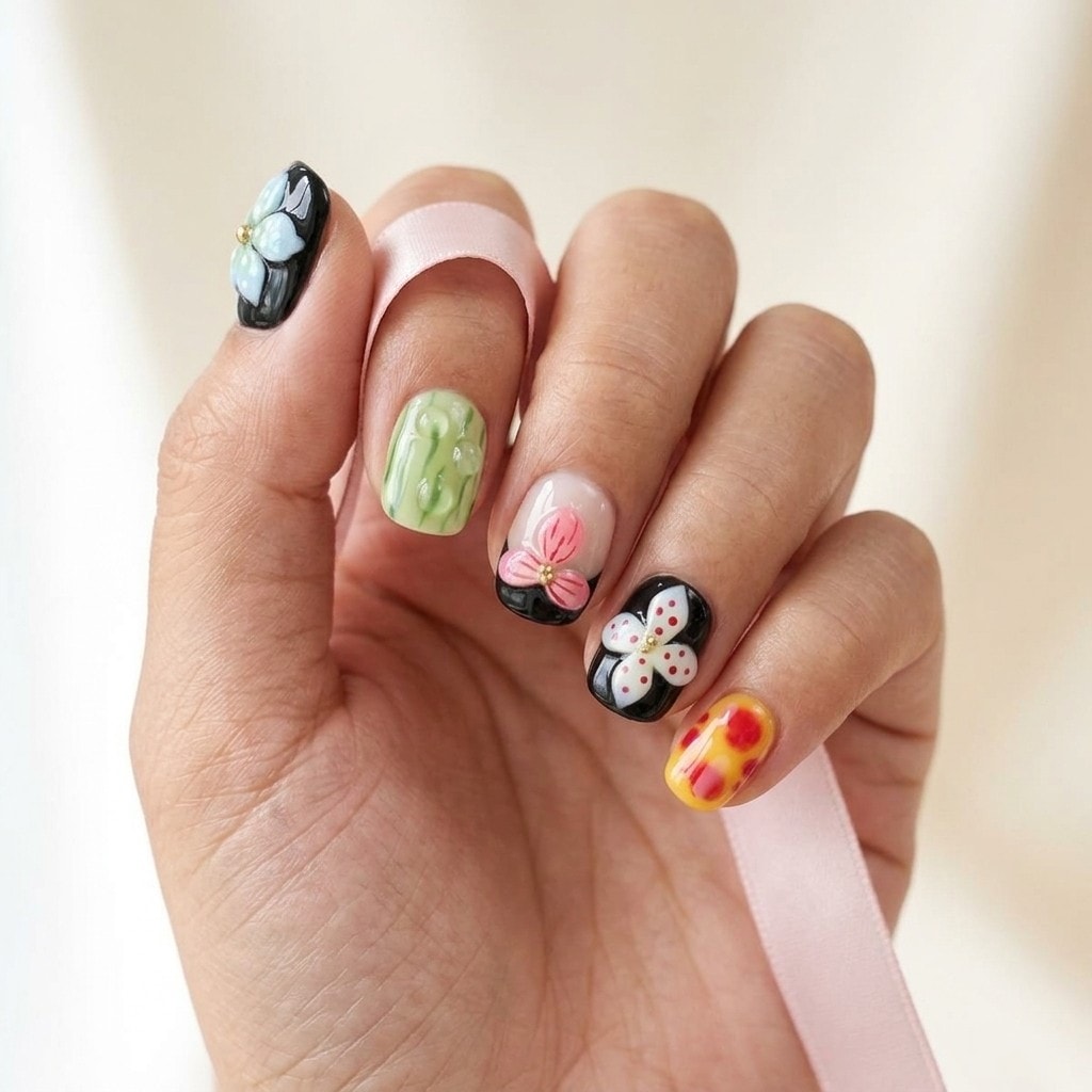 Sweet Garden press-on nails