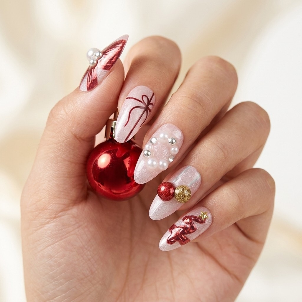 Xmas Sparkle press-on nails