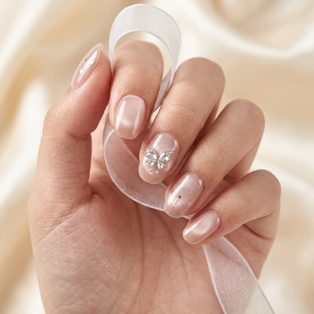 Cat Eye Butterfly press-on nails