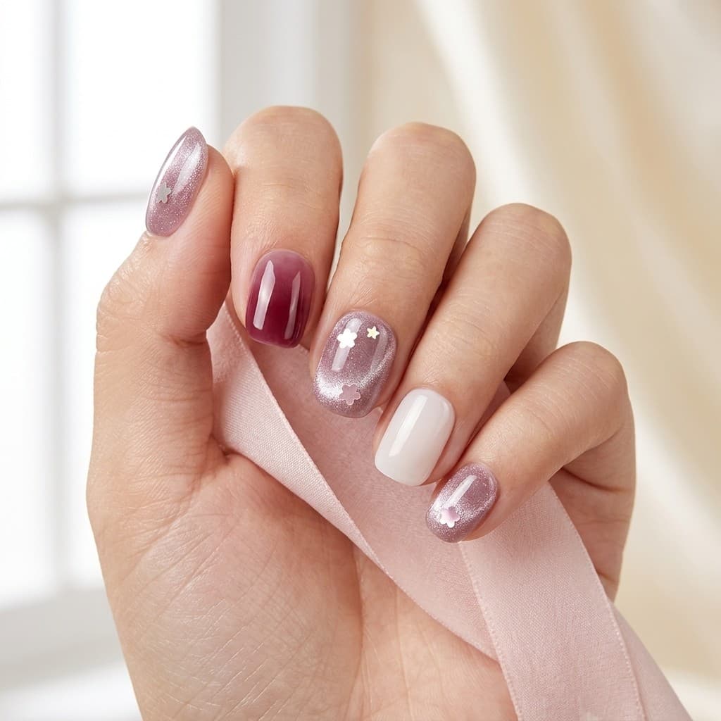 Coral Lullaby press-on nails
