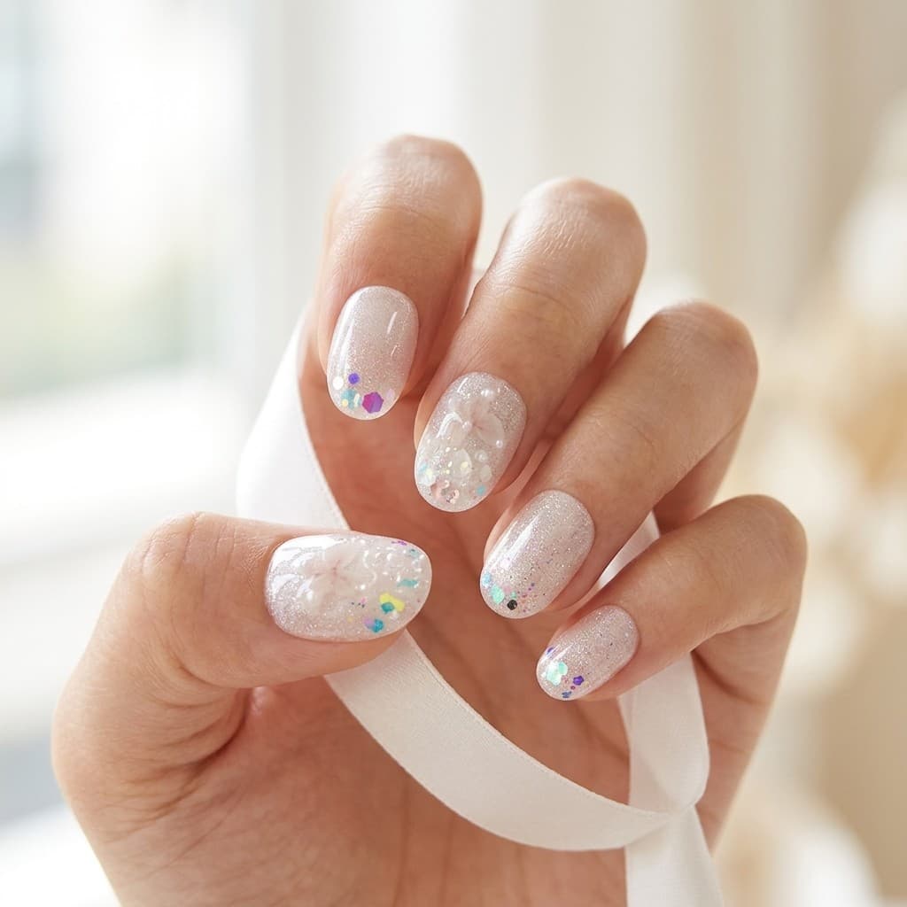 Crystal Sparkle press-on nails