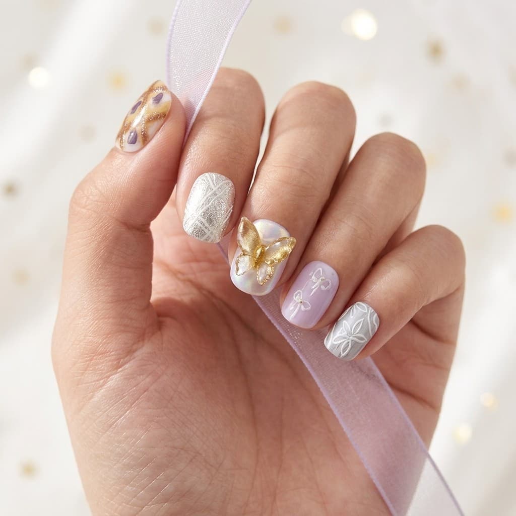 Ethereal Shimmer press-on nails