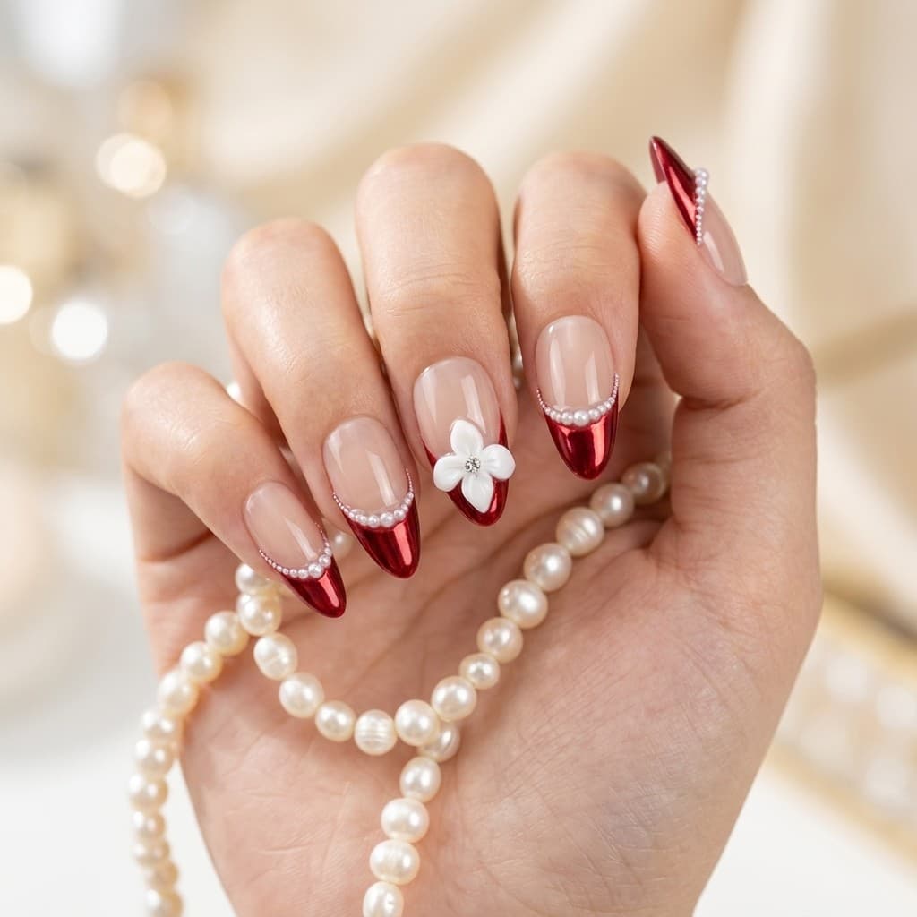 Floral Charm press-on nails